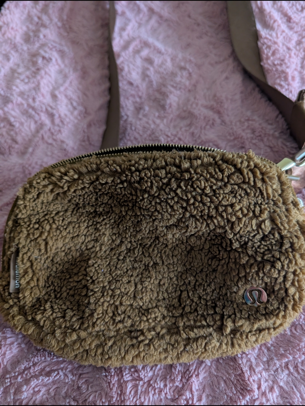lululemon athletica Brown Sherpa Crossbody Pouch